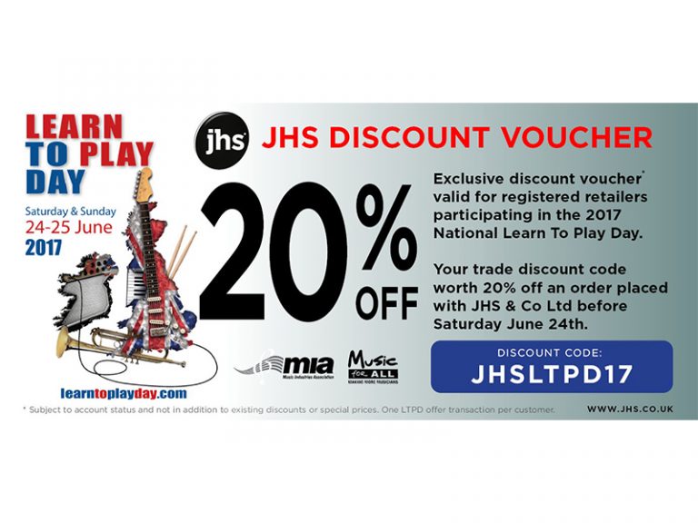 JHS supports Learn To Play Day with dealer discounts