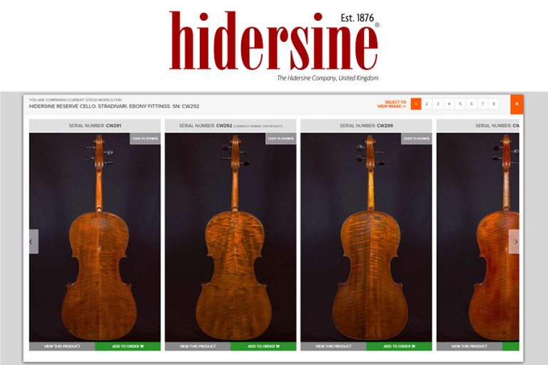 Hidersine makes choosing handmade bowed instruments easier