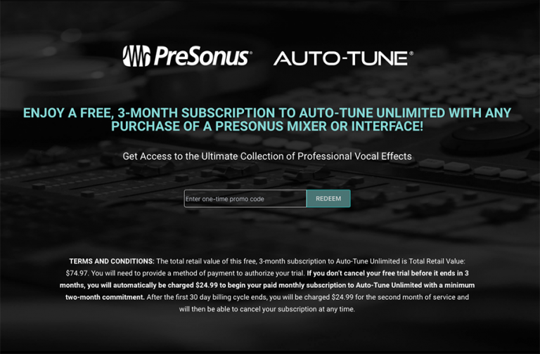 Antares and PreSonus partner with special Auto-Tune® Unlimited offer