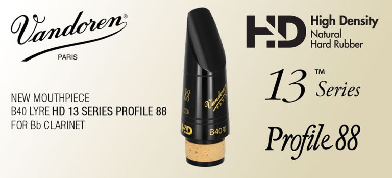 Vandoren Proudly Announces Release of B40 Lyre HD 13 Series Profile 88 Mouthpiece