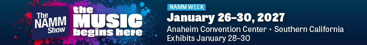 Exhibit at The NAMM Show 2027 - The Music Begins Here